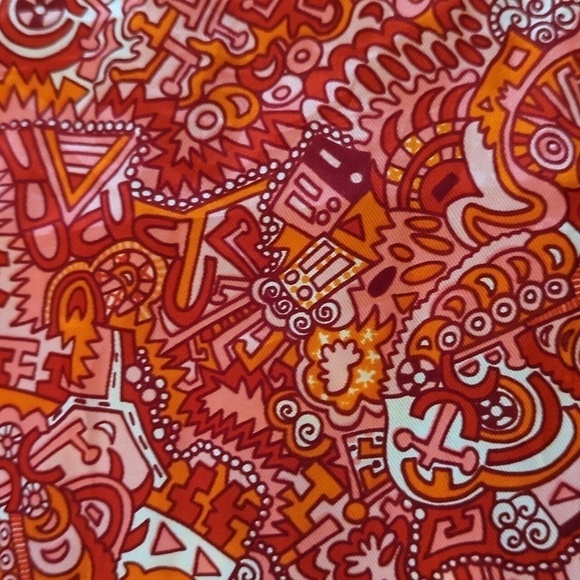 Glentex Vintage Scarf Rectangle Acetate Made In Japan Geometric Boho - Picture 6 of 8